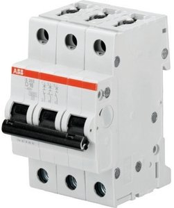 Фото ABB S203 2CDS273001R0971 Автоматический выключатель трехполюсный 1.6А (25 кА, D)