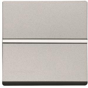 Фото ABB Zenit 2CLA220120N1301 Выключатель одноклавишный двухполюсный 2 модуля (16 А, с возм. подсветки, под рамку, скрытая установка, серебристый)