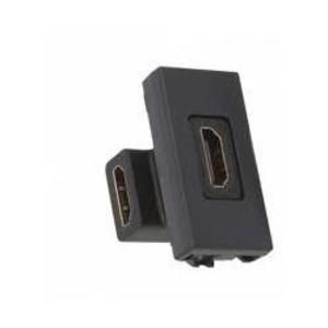 Фото Simon Connect K129B-14 Розетка HDMI (1 модуль, HDMI, "мама-мама", под рамку, скрытая установка, графит)
