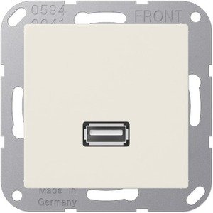 Фото Jung MAA1122 Розетка USB (USB, под рамку, скрытая установка, слоновая кость)