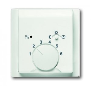 Фото ABB Impuls 2CKA001710A3924 Накладка терморегулятора поворотного (с переключателем, белый бархат)