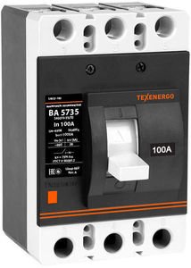 Фото TEXENERGO te00337342 Автоматический выключатель трехполюсный 100А (18 кА)