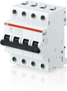 Фото ABB S200 2CDS254001R0824 Автоматический выключатель четырехполюсный 100А (6 кА, C)
