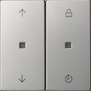 Фото Gira System55 5363600 Клавиша двойная ("стрелки", индикация, нержавеющая сталь)