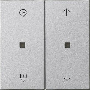 Фото Gira System55 536326 Клавиша двойная ("стрелки", индикация, алюминий)