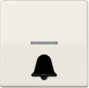 Фото Jung AS500 ABAS591K1KO5 Клавиша одиночная c линзой (антибактериальная, символ "звонок", слоновая кость)