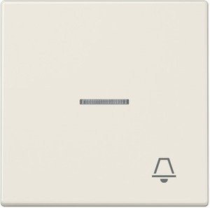 Фото Jung LS990 LS990KO5K Клавиша одиночная с линзой (символ "звонок", слоновая кость)