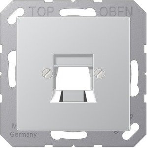 Фото Jung A500 A569-15NWEAL Крышка розетки телефонной/компьютерной (RJ11/RJ45, алюминий)
