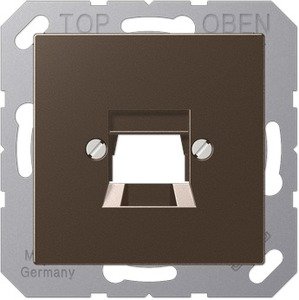 Фото Jung A500 A569-15NWEMO Крышка розетки телефонной/компьютерной (RJ11/RJ45, мокко)