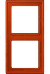 Фото Jung Le Corbusier LC9824320A Рамка 2-постовая (универсальная, rouge vermillon 59)
