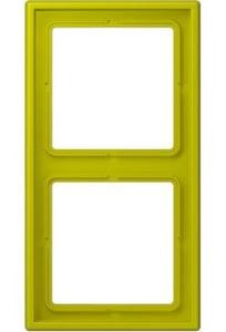 Фото Jung Le Corbusier LC9824320F Рамка 2-постовая (универсальная, vert olive vif)