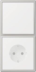 Фото Jung Le Corbusier LC98232013 Рамка 2-постовая (универсальная, gris clair 31)