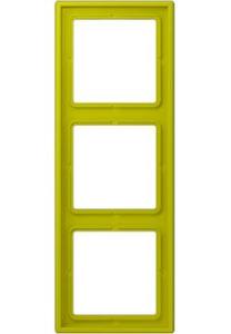 Фото Jung Le Corbusier LC9834320F Рамка 3-постовая (универсальная, vert olive vif)