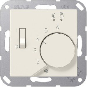 Фото Jung A500 FTRA231 Термостат для теплых полов (10 А, 230 В, скрытая установка, слоновая кость)