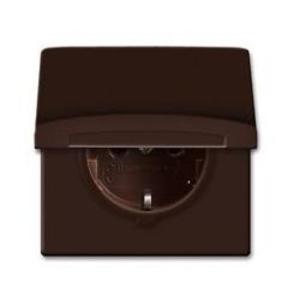 Фото ABB Allwetter 2CKA002064A0286 Розетка SCHUKO (16 А, IP44, з/к, крышка, под рамку, скрытая установка, коричневая)
