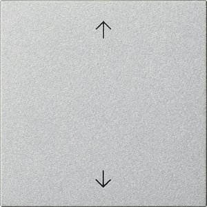 Фото Gira System55 536126 Клавиша одиночная ("стрелки", алюминий)