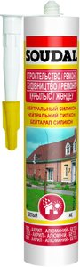 Фото Soudal Нейтральный силикон 105884 Герметик силиконовый нейтральный (белый, 280 мл)