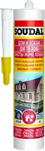 Фото Soudal Универсальный силикон 109840 Герметик силиконовый универсальный (черный, 280 мл)