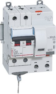 Фото Legrand DX3 411162 Автоматический выключатель дифференциального тока двухполюсный 40А (тип AC, 6 кА)