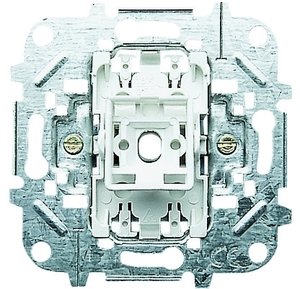 Фото ABB Niessen 2CLA810210A1001 Переключатель одноклавишный двухполюсный (16 А, с возм. подсветки, механизм, с/у)