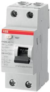 Фото ABB FH200 2CSF202006R2250 Выключатель дифференциального тока двухполюсный 25А 100мА (тип AC)