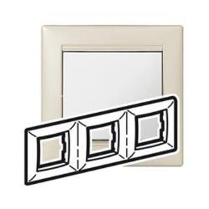 Фото Legrand Valena 770483 Рамка 3-постовая (горизонтальная, жемчужный)