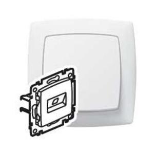 Фото Legrand Suno 774072 Розетка компьютерная (RJ45, Cat.5, под рамку, скрытая установка, белая)