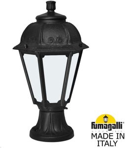 Фото Fumagalli Mikrolot/Saba K22.110.000.AYF1R Светильник наземный на низкой ножке 400 мм (корпус черный, плафон опал)
