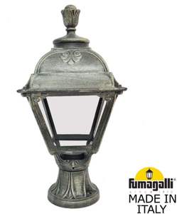 Фото Fumagalli Mikrolot/Cefa U23.110.000.BXF1R Светильник наземный на низкой ножке 420 мм (корпус античная бронза, плафон прозрачный)