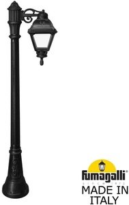 Фото Fumagalli Bisso/Cefa 1L U23.158.S10.AXF1R Светильник садовый с 1 фонарем 1600 мм (корпус черный, плафон прозрачный)