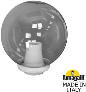 Фото Fumagalli Globe 250 Classic G25.B25.000.WZE27 Классический фонарь на столб 260 мм (без кронштейнов, корпус белый, плафон дымчатый)