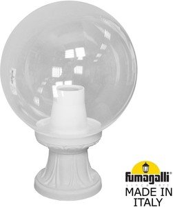 Фото Fumagalli Microlot/G250 G25.110.000.WXE27 Светильник наземный на низкой ножке 350 мм (корпус белый, плафон прозрачный)