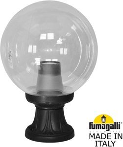 Фото Fumagalli Microlot/G250 G25.110.000.AXE27 Светильник наземный на низкой ножке 350 мм (корпус черный, плафон прозрачный)