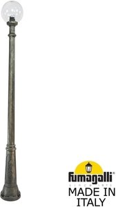Фото Fumagalli Ricu/G250 G25.157.000.BXE27 Светильник садовый с 1 фонарем 2250 мм (корпус античная бронза, плафон прозрачный)