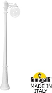 Фото Fumagalli Ricu/G250 1L G25.157.S10.WXE27 Светильник садовый с 1 фонарем 2100 мм (корпус белый, плафон прозрачный)