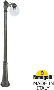 Фото Fumagalli Ricu/G250 1L G25.157.S10.BXE27 Светильник садовый с 1 фонарем 2100 мм (корпус античная бронза, плафон прозрачный)