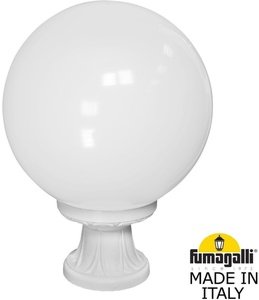 Фото Fumagalli Mikrolot/G300 G30.110.000.WYE27 Светильник наземный на низкой ножке 405 мм (корпус белый, плафон опал)