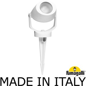 Фото Fumagalli Minitommy Spike 1M1.001.000.WXU1L Прожектор ландшафтный с 1 фонарем 310 мм (корпус белый, плафон матовый)