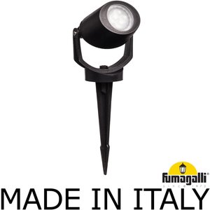 Фото Fumagalli Minitommy Spike 1M1.001.000.AXU1L Прожектор ландшафтный с 1 фонарем 310 мм (корпус черный, плафон матовый)