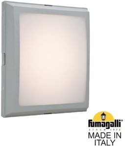 Фото Fumagalli Guizeppe 4P2.000.000.LYE28 Светильник-бра уличный 300 мм (корпус серый, плафон матовый)