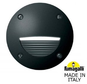 Фото Fumagalli Leti 100 Round-St 2C4.000.000.AYG1L Подсветка ступеней (корпус черный, плафон матовый)