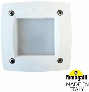 Фото Fumagalli Leti 100 Square 3C1.000.000.WYG1L Подсветка ступеней 134 мм (корпус белый, плафон матовый)
