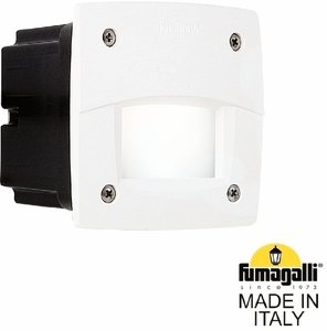 Фото Fumagalli Leti 100 Square-El 3C3.000.000.WYG1L Подсветка ступеней 115 мм (корпус белый, плафон матовый)