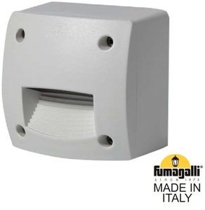 Фото Fumagalli Extraleti 100 Square-St 3S4.000.000.LYG1L Подсветка ступеней 120 мм (корпус серый, плафон матовый)