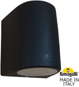 Фото Fumagalli Marta 160-2L 2A6.000.000.AXF2L Светильник уличный настенный c 2 лампами 192 мм (корпус черный, плафон матовый)