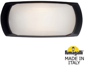 Фото Fumagalli Francy-Ор 2A1.000.000.AYF1R Светильник уличный настенный 130 мм (корпус черный, плафон матовый)
