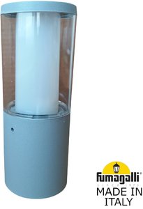 Фото Fumagalli Carlo 250 DR1.573.000.LXU1L Светильник ландшафтный 250 мм (корпус серый, плафон молочный/прозрачный)
