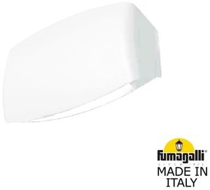 Фото Fumagalli Abram 190 AB2.000.000.WXK1L Светильник на стену 120 мм (корпус белый, плафон прозрачный)