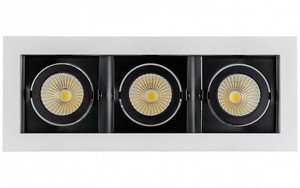 Фото Arlight 024134 Светильник светодиодный CL-KARDAN-S260x102-3x9W White (белый/черный, 38 deg)