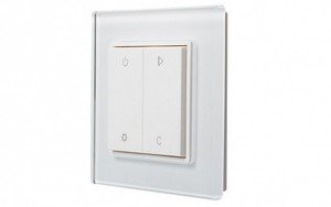 Фото Arlight 017740 Панель двухклавишная Knob SR-2833RGB-RF-UP White (3V,RGBW, 1 зона)